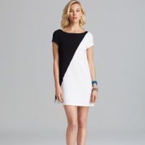 Alice + Olivia Serena black white dress XS